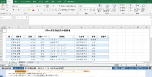 Excel　模擬試験　問題画面